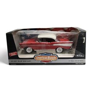 ERTL American Muscle 1957 Chevy Bel Air Sport Coupe 1:18 Red 1994 7330